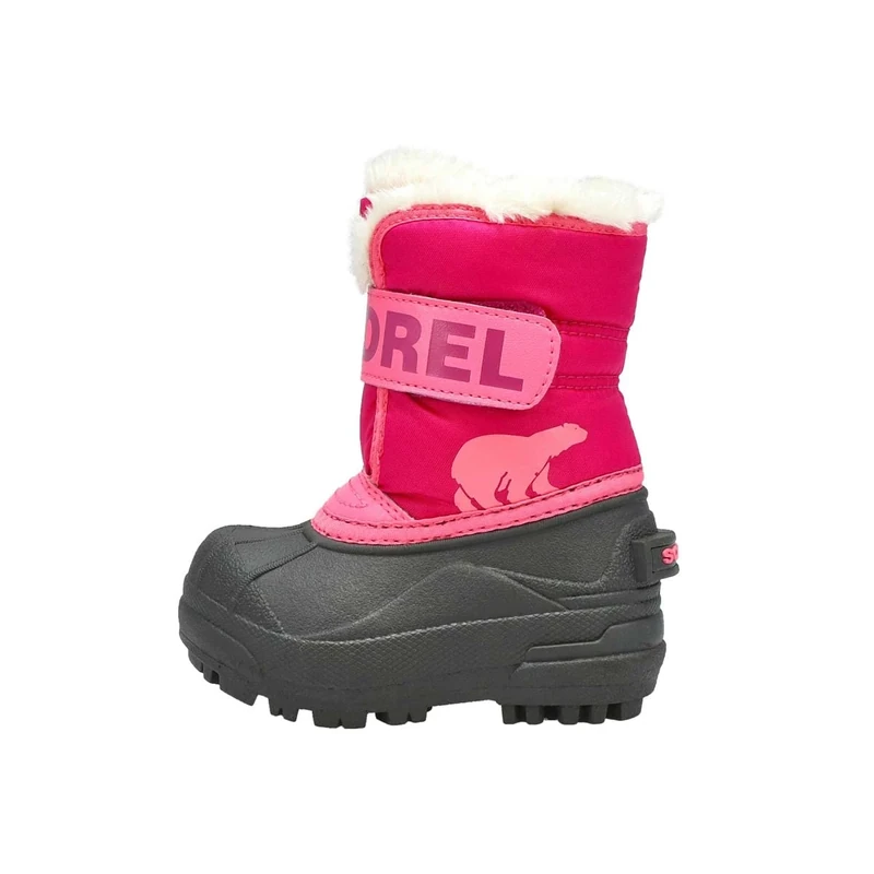 Sorel Unisex Kids Kids Snow Commander Winter Boots, Red Tropic Pink X Deep Blush Toddler, 3 UK