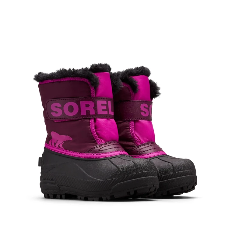 Sorel Unisex Kids Kids Snow Commander Winter Boots, Purple Purple Dahlia X Groovy Pink Children, 8 UK