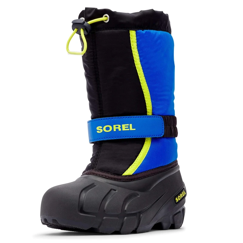Sorel KIDS FLURRY Waterproof Unisex Baby Snow Boots, Black (Black x Super Blue) - Children, 9 UK