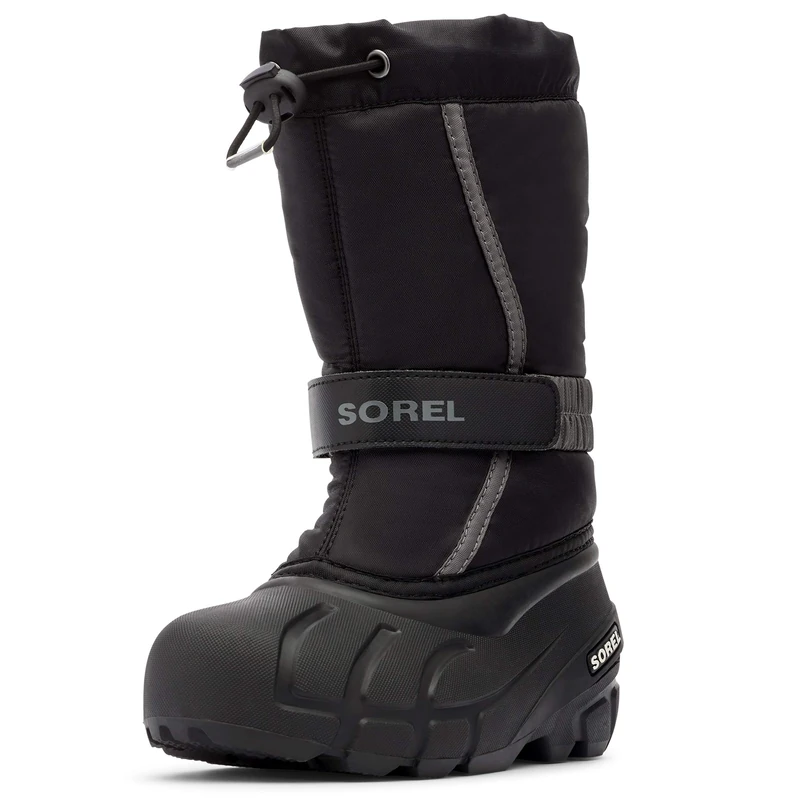 Sorel KIDS FLURRY Waterproof Unisex Baby Snow Boots, Black (Black x City Grey) - Children, 12 UK