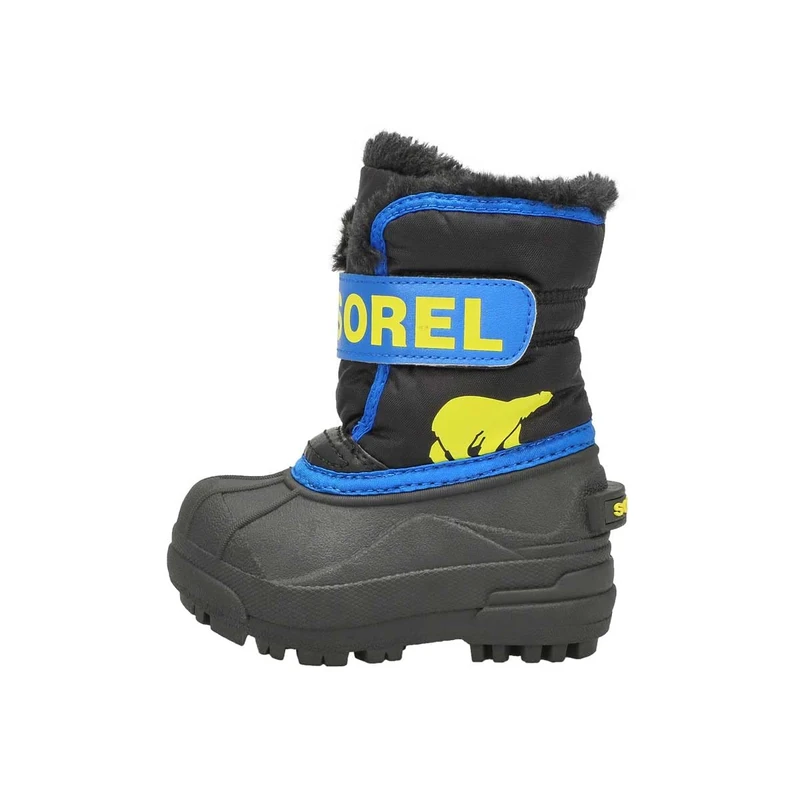Sorel Unisex Kids Kids Snow Commander Winter Boots, Black Black X Super Blue Toddler, 5 UK