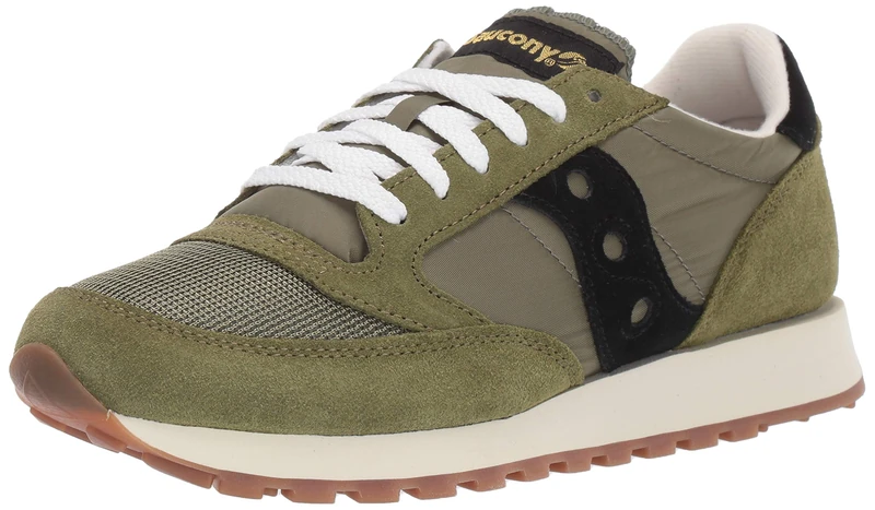 Saucony Men's Jazz Original Vintage Sneaker, Olive Black, 4 UK