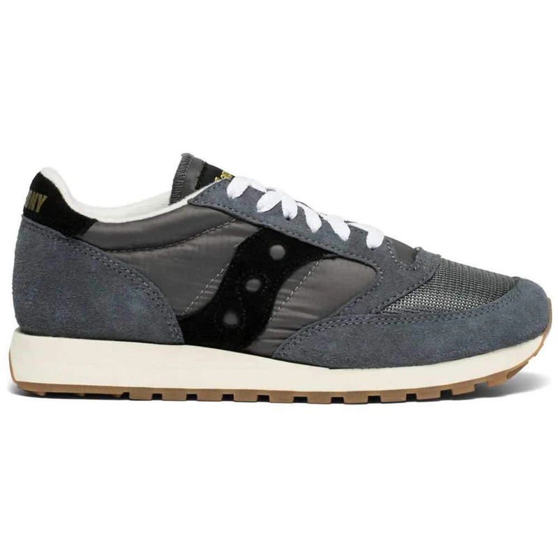 Saucony Mens Jazz Original Vintage Sneaker, Gry Blk, 6 UK