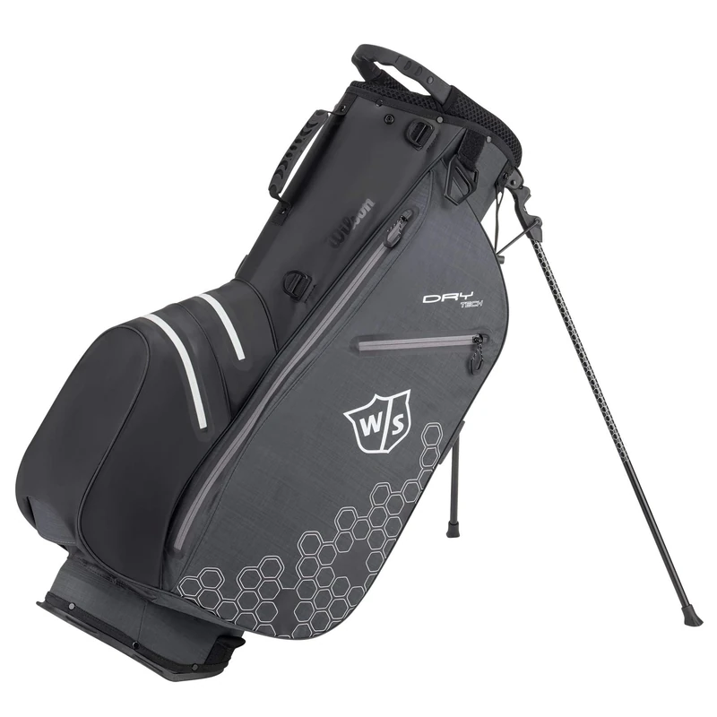 Wilson Golf W/S Dry Tech II Carrying Case, Black, Integrated Stand, 2 kg, Water-repellent Material, WGB4909BK