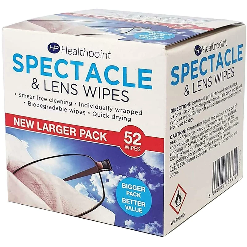 Healthpro Spectacle Wipes Extra Value Pack of 52