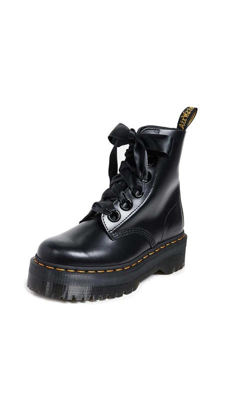 Dr. Martens Women's 6 Eye Boot, Schwarz Black 24861001, 6.5 UK