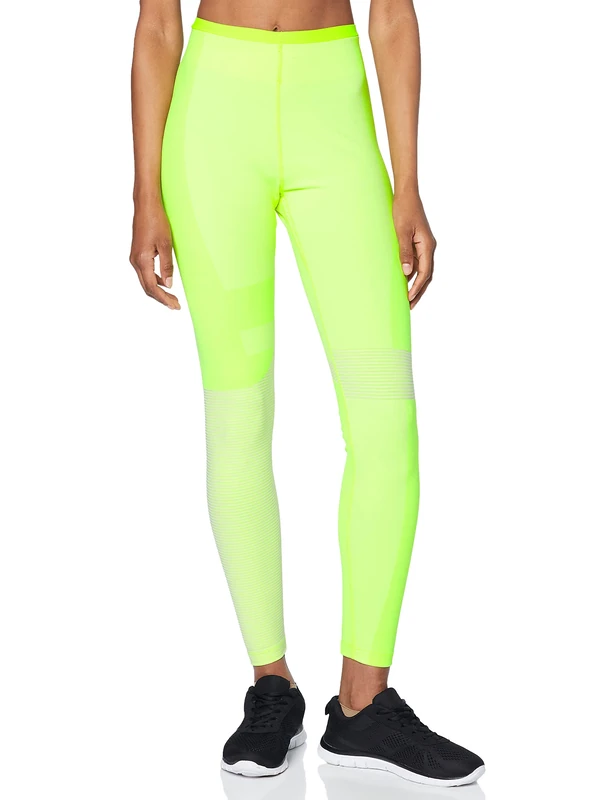 Nike Women W NK RN TCH PCK KNIT Pants - Volt/Light Cream/Black/Reflective, Large