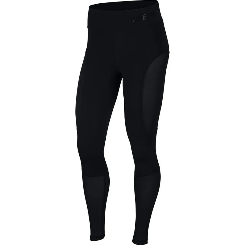Nike Women Pro Hypercool Tights - Black/Clear, Large