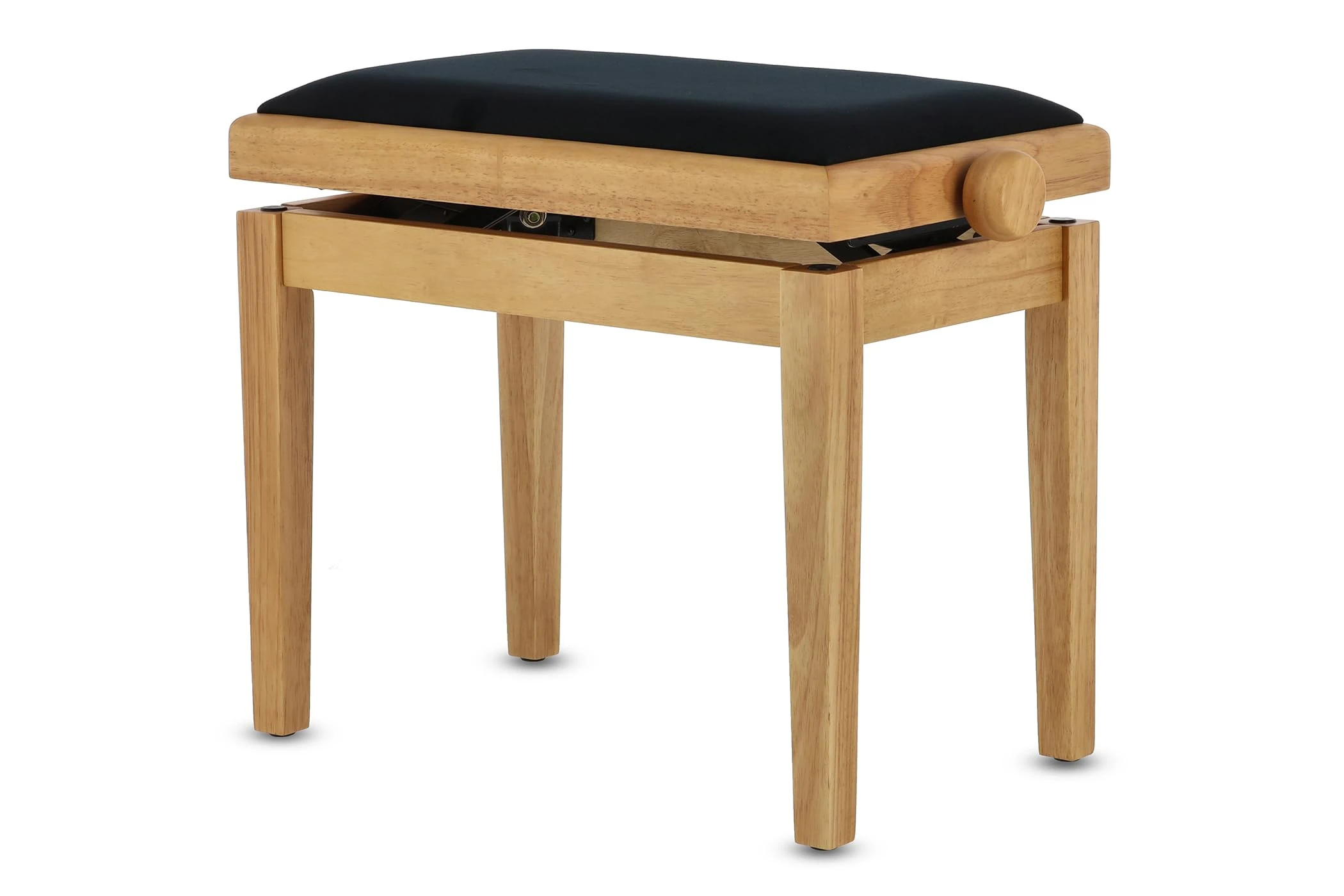GEWA Piano Bench Deluxe, Solid Wood, Height Adjustable, Natural Matte