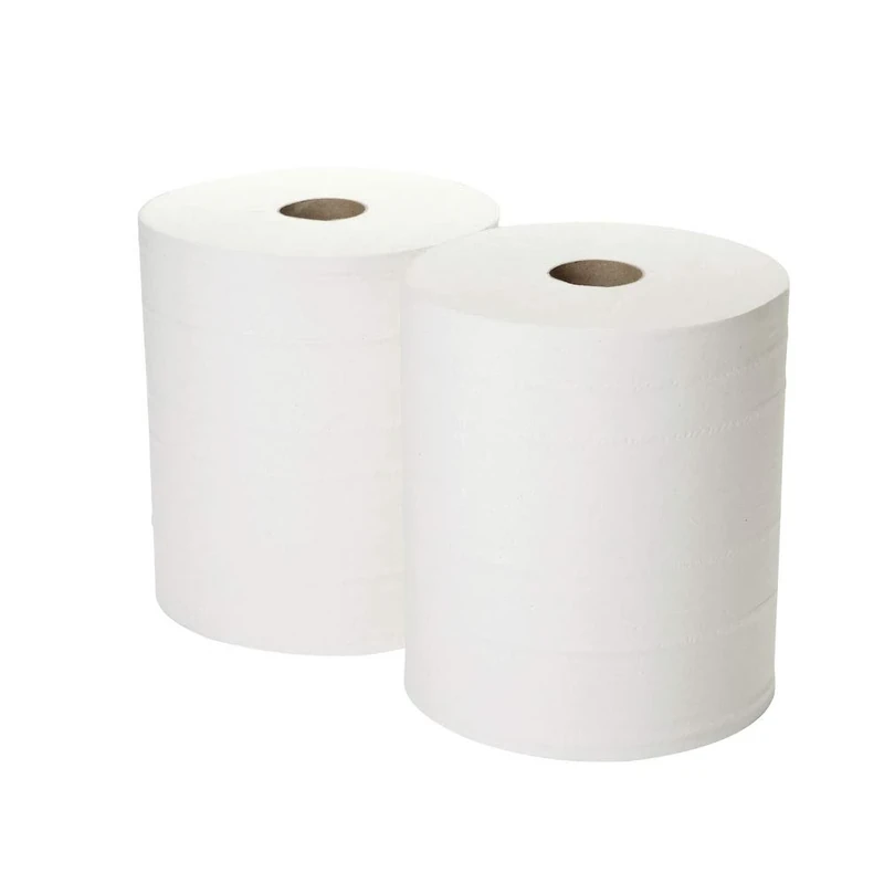 2Work 2-Ply Forecourt Roll 260m White (Pack of 2)