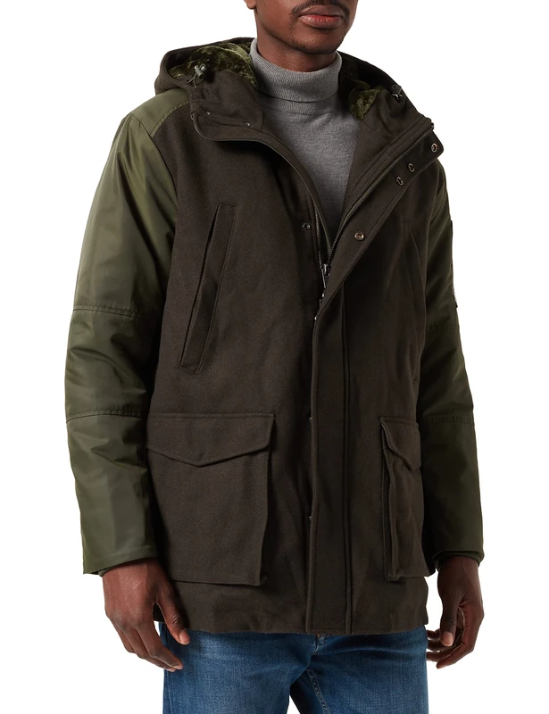 Armani Exchange Men's Double Colour Coat Bomber Jacket, Green (Peat/Deep Depth 6815), X-Large