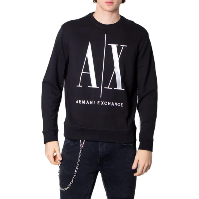 Armani Exchange Men's Icon Project Sweatshirt, Black (Black 1200), Large