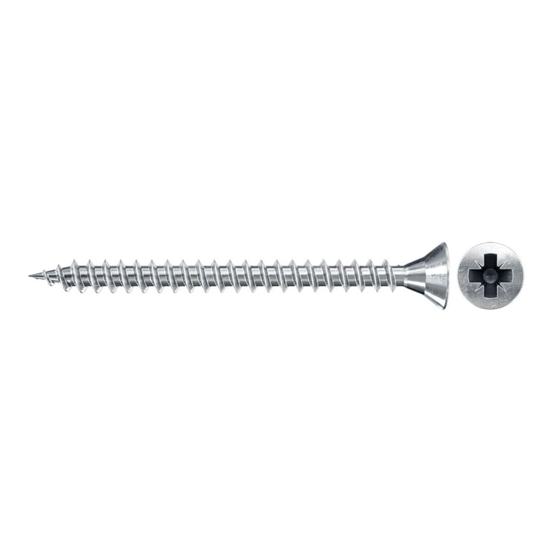 fischer Chipboard Screws 4.0 x 35 cm Countersunk Head Blue-Galvanised Full Thread Phil
