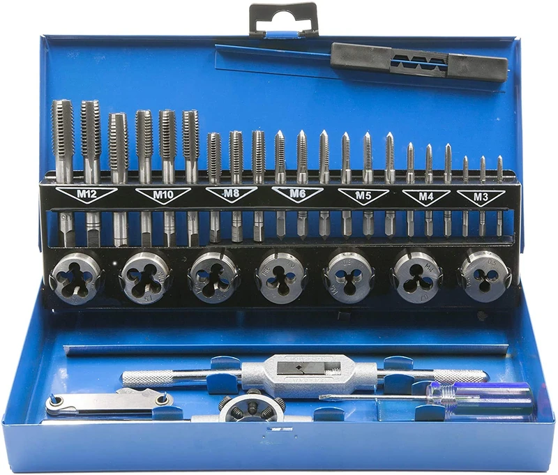 Krino 09030500 Thread Tool Assortment, Blue, 32 pieces