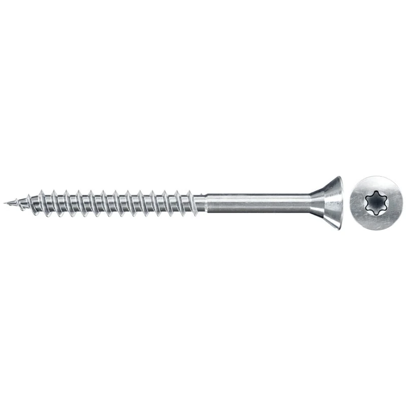fischer ClassicFast II 4.5 x 40 Blue Zinc Plated Chipboard Screw with Countersunk Head, Inner Star TX and Partial Thread, for Universal Use in All Wood Building Materials, Pack of 500