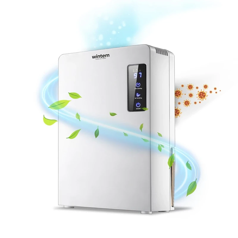 Uranus Portable Compact Dehumidifier with Humidifier Function Intelligent Dehumidification 70 Watt Tank 2200 ml with Alarm System - Image 1