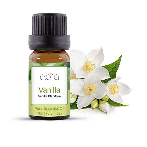 Elora 10ml Vanilla Essential Oil - 100% Pure Natural Essential Oils for Diffuser, Humidifier, Aromatherapy, Sleep and Relaxation