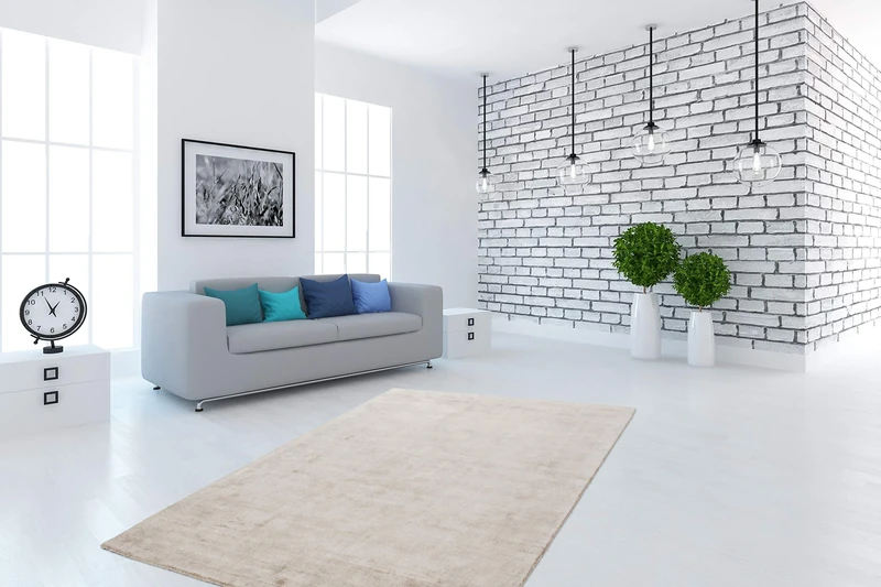 Lalee Natural Fibre Rug with Vintage Character Beige 120 x 170 cm