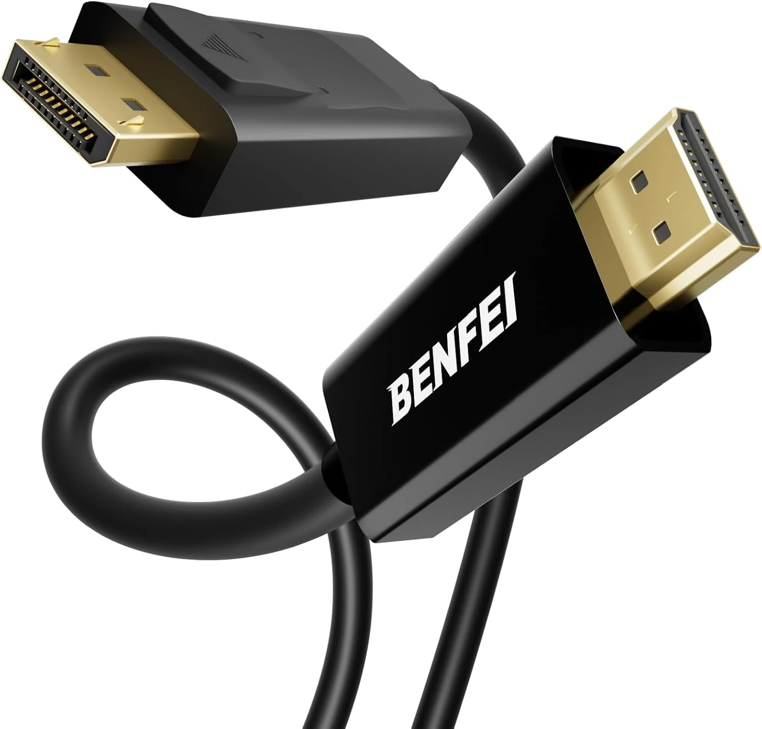 BENFEI DisplayPort to HDMI 1.8M Cable, 2 Pack DP Display Port to HDMI HDTV 1080P Adapter Male to Male Converter Gold-plated Cord for Lenovo, Dell, HP, Asus and other brand