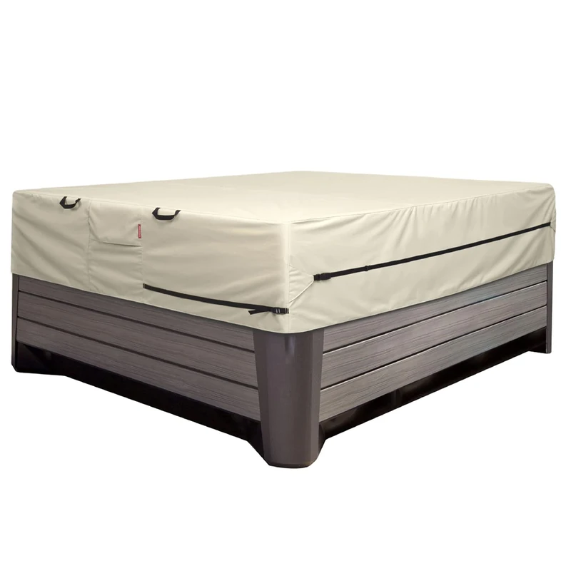 Porch Shield Square Hot Tub Cover - Waterproof Outdoor SPA Hard Cover Protector 95 x 95 inch