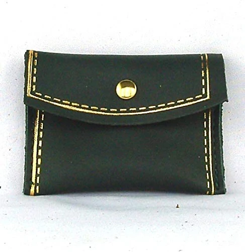 Adriatica Pelletteria Portarosario with Leather Button, Gold Profile 8.5 cm X 6-Colour Green- Pack of 20 Pieces-in Stock