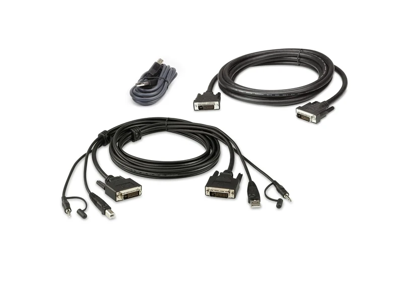 ATEN 2L-7D02UDX3 USB DVI-D Dual-Link Dual Display Secure KVM Cable Kit for Connection to DVI Dual Link Dual Display Secure KVM Set