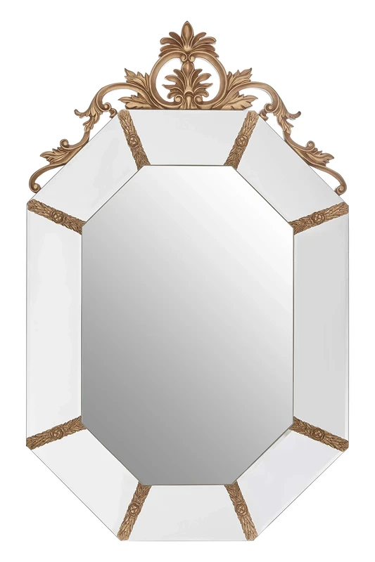 Premier Wall Mirror, Gold Resin Frame