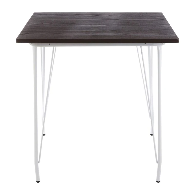 Premier Housewares Side Table, Coffee Tables for Dining & Living Room, Metal & Wood, w80 x d80 x h76cm - White