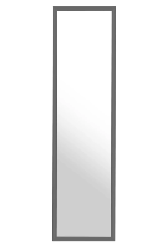 Premier Housewares Over Door Grey Plastic Frame Mirror Space-Saving Design, Durable and Slim, Easy to Install, Minimalist Style, 34 x 124 x 3 - Image 1
