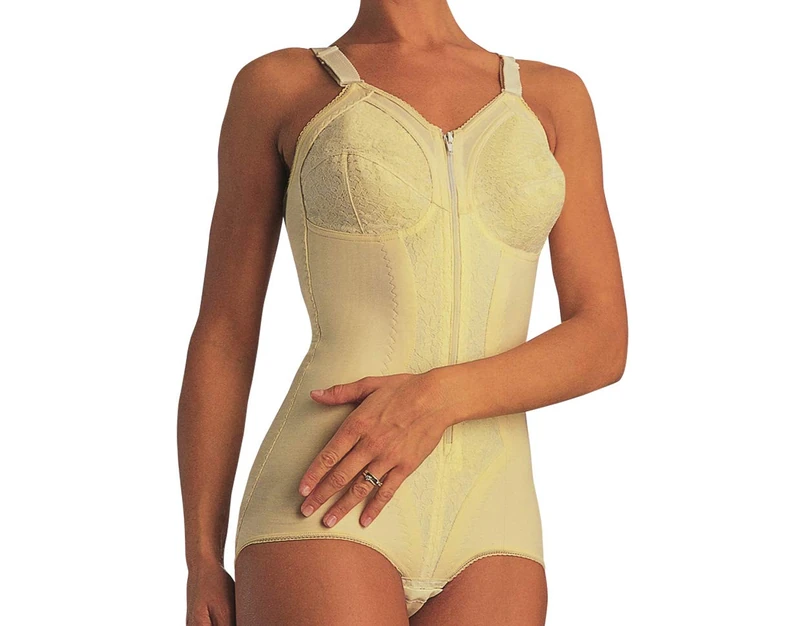 Confort Zipper, Cotton, Champagne, C Cup, Size 5 - Image 1