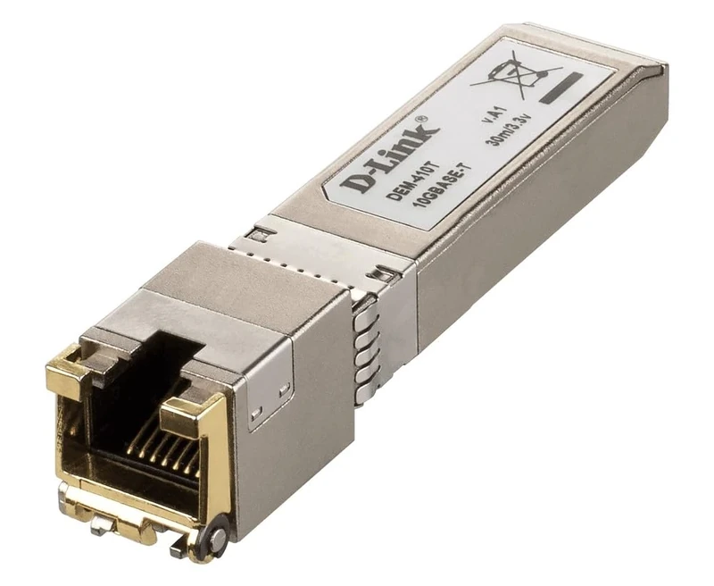D-Link DEM-410T SFP+ 10GBASE-T Copper Transceiver - Up to 10Gbps bidirectional data links