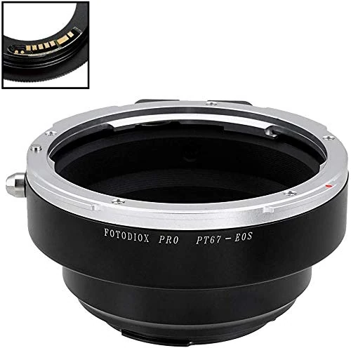 Fotodiox PRO FC10 Lens Adapter Compatible with Pentax 67 Lenses to EOS EF and EFS Mount Cameras - Includes Gen10 Focus Confirmation Chip