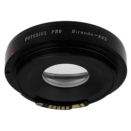 Fotodiox PRO FC10 Lens Adapter Compatible with Miranda (MIR) Lenses to EOS EF and EFS Mount Cameras - Includes Gen10 Focus Confirmation Chip