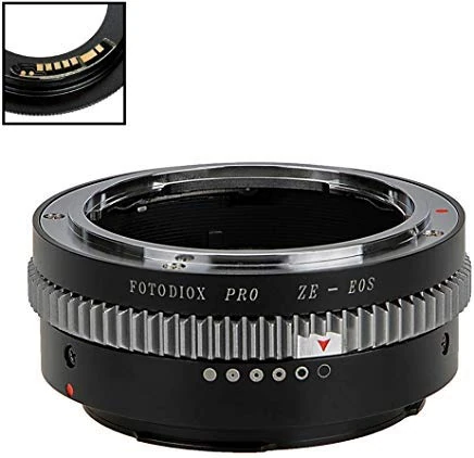 Fotodiox PRO FC10 Lens Adapter Compatible with Mamiya E (ZE) Lenses to EOS EF and EFS Mount Cameras - Includes Gen10 Focus Confirmation Chip