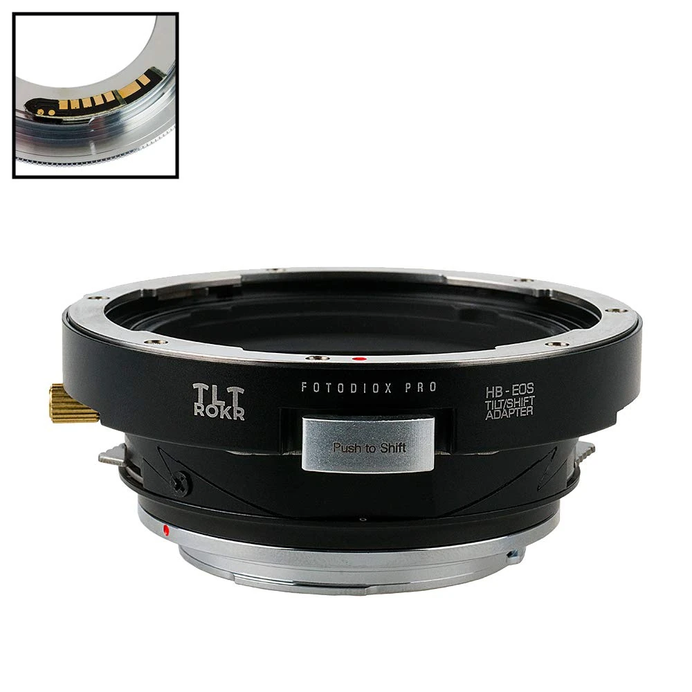 Fotodiox FC10 TLT ROKR Tilt/Shift Lens Adapter Compatible with Hasselblad V-Mount Lenses to EOS EF and EFS Mount Cameras - Includes Gen10 Focus Confirmation Chip