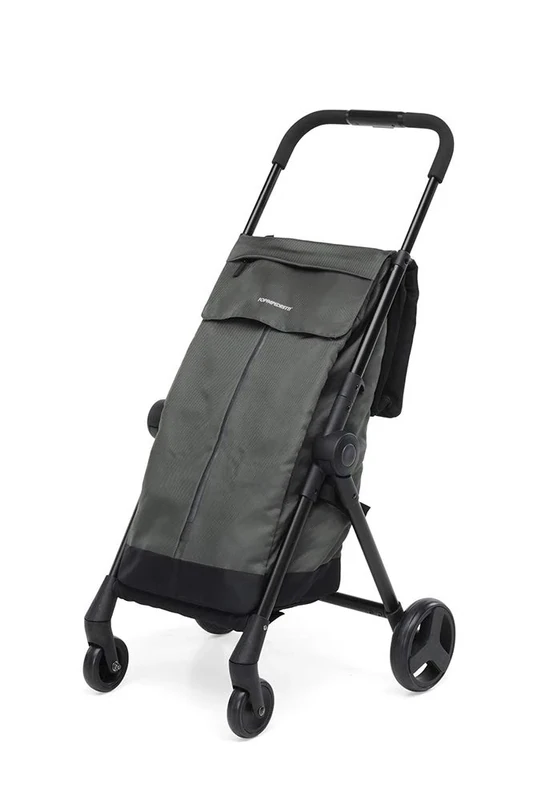 Go Fast Folding Shopping Trolley, Grey