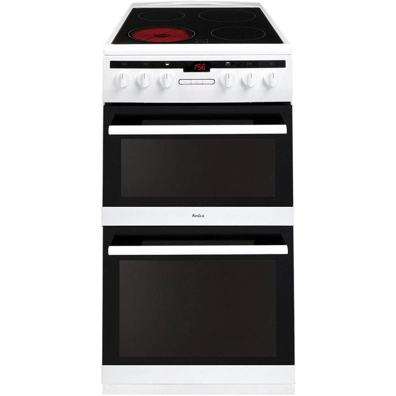 Amica 50cm Double Oven Electric Cooker - White