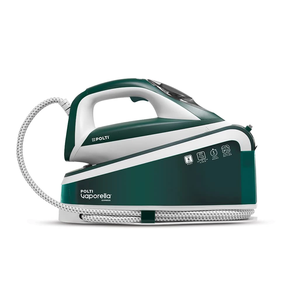Polti Vaporella Express VE30.20 High Performance Steam Generator with Energy Saving Function, with One Temperature Technology and Digital Adjustment, Green/White
