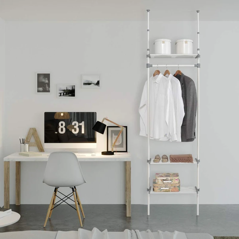 Kit Closet Dressing Room 3 Shelves Interior Cabinets, White, 240/280 x 68 x 25