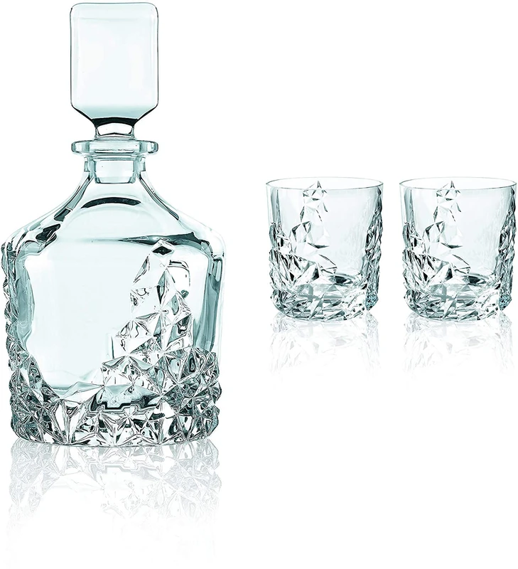 Nachtmann Sculpture 101984 3-Piece Whisky Decanter + Whisky Glasses 750/365 ml