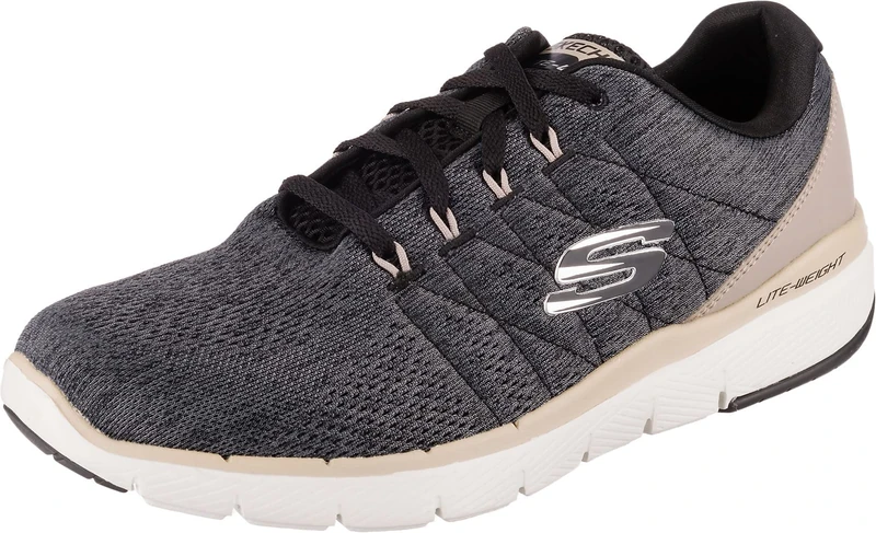 Skechers FLEX ADVANTAGE 3.0- STALLY, Men's Low-Top Trainers, Black Black Blk, 5.5 UK