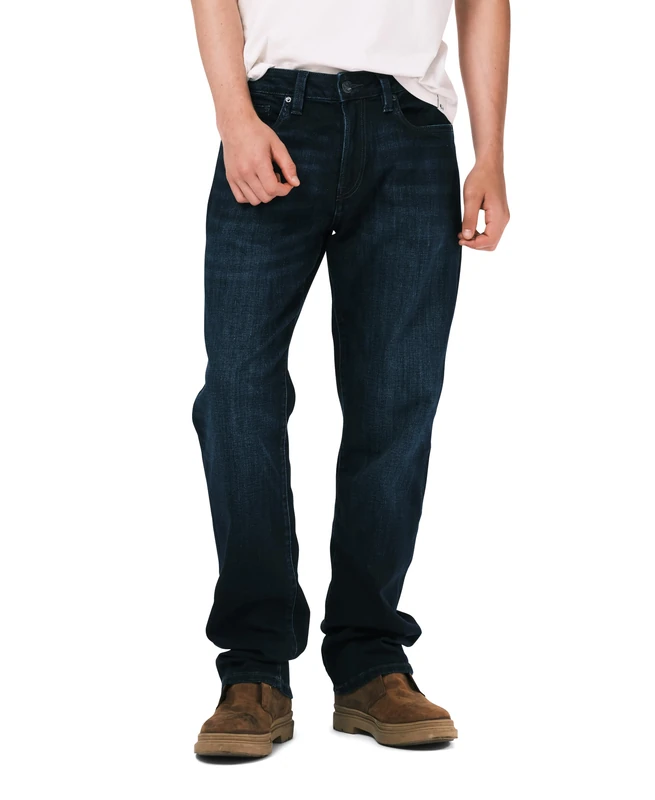 Buffalo David Bitton Men's Driven-x Relaxed Fit Demin Jeans, Authentic and Deep Indigo, 34W / 32L