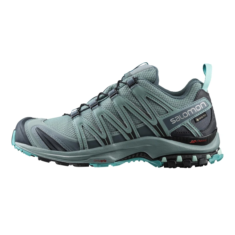 Salomon Women's Trail Running Shoes, XA Pro 3D GTX W, Lead/Stormy Weather/Meadowbrook, Size: 6.5, Turquoise - Image 1