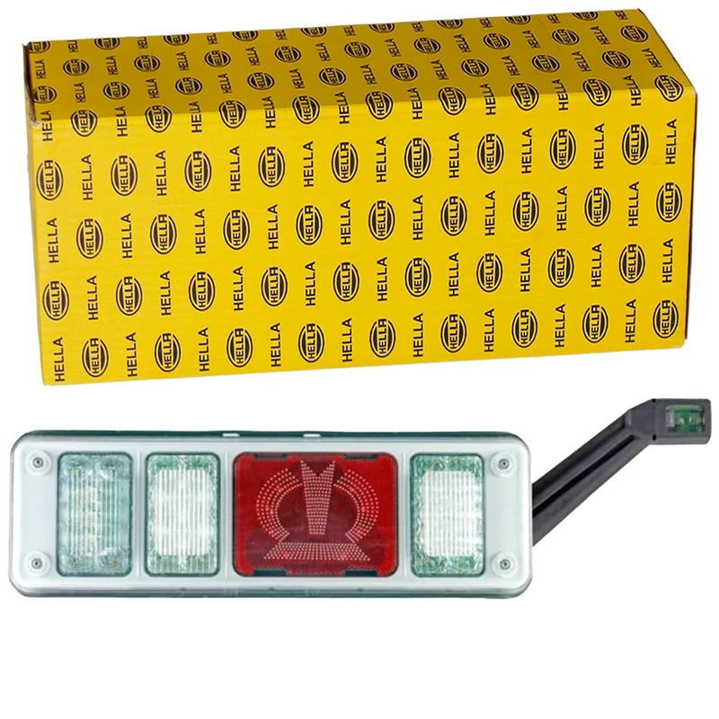 HELLA 2VP 340 960-241 Rearlight "Krone" - LED - 24V - mounting/Bolted - Lens Colour: Crystal clear - Plug: EasyConn - Plug: Male - right - Quantity: 1