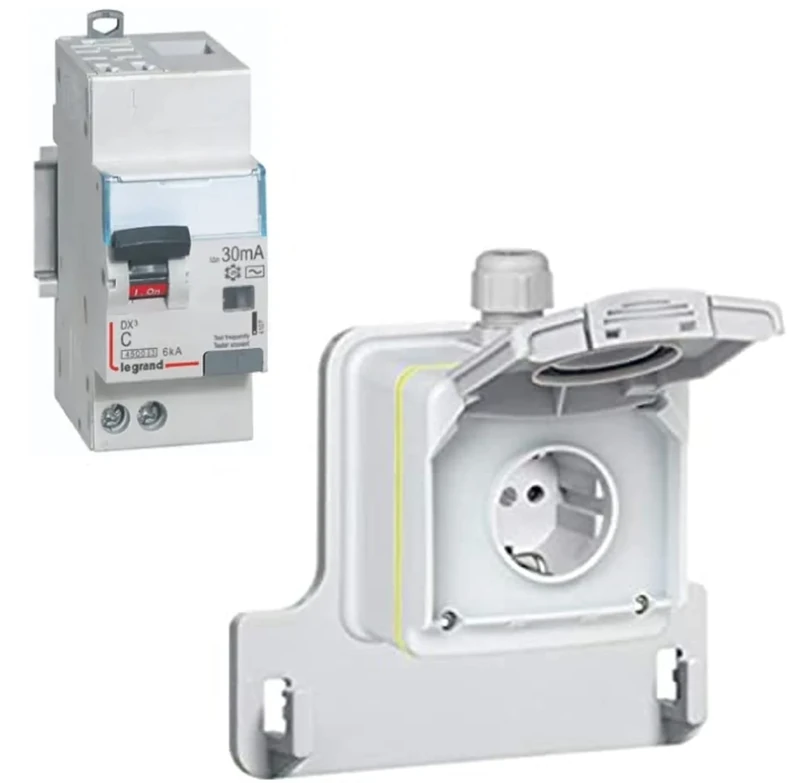 LEGRAND 090470 GREEN'UP ACCESS IP66 IK08 socket kit + differential ready to install (German Version)