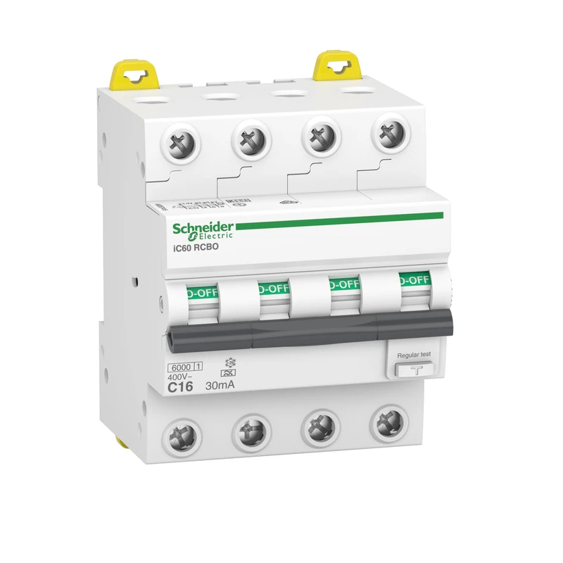 Schneider Electric A9D67416 FI/LS Switch iC60N, 4P, 16A, C-Char., 30mA, Type A, 6kA