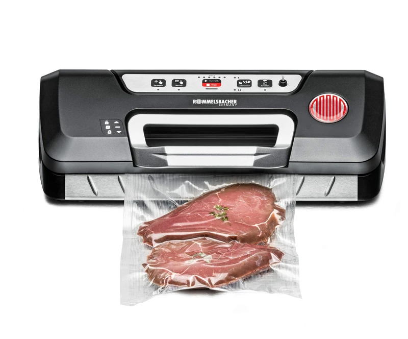 ROMMELSBACHER Vacuum Sealer VAC 285 – Suction Capacity 9 Litres/Min, One-Hand Operation, for Long-Term Operation, Fully Automatic Vacuum Sealing & Sealing, 2 Sealing Times, for Films up to 30 cm Wide