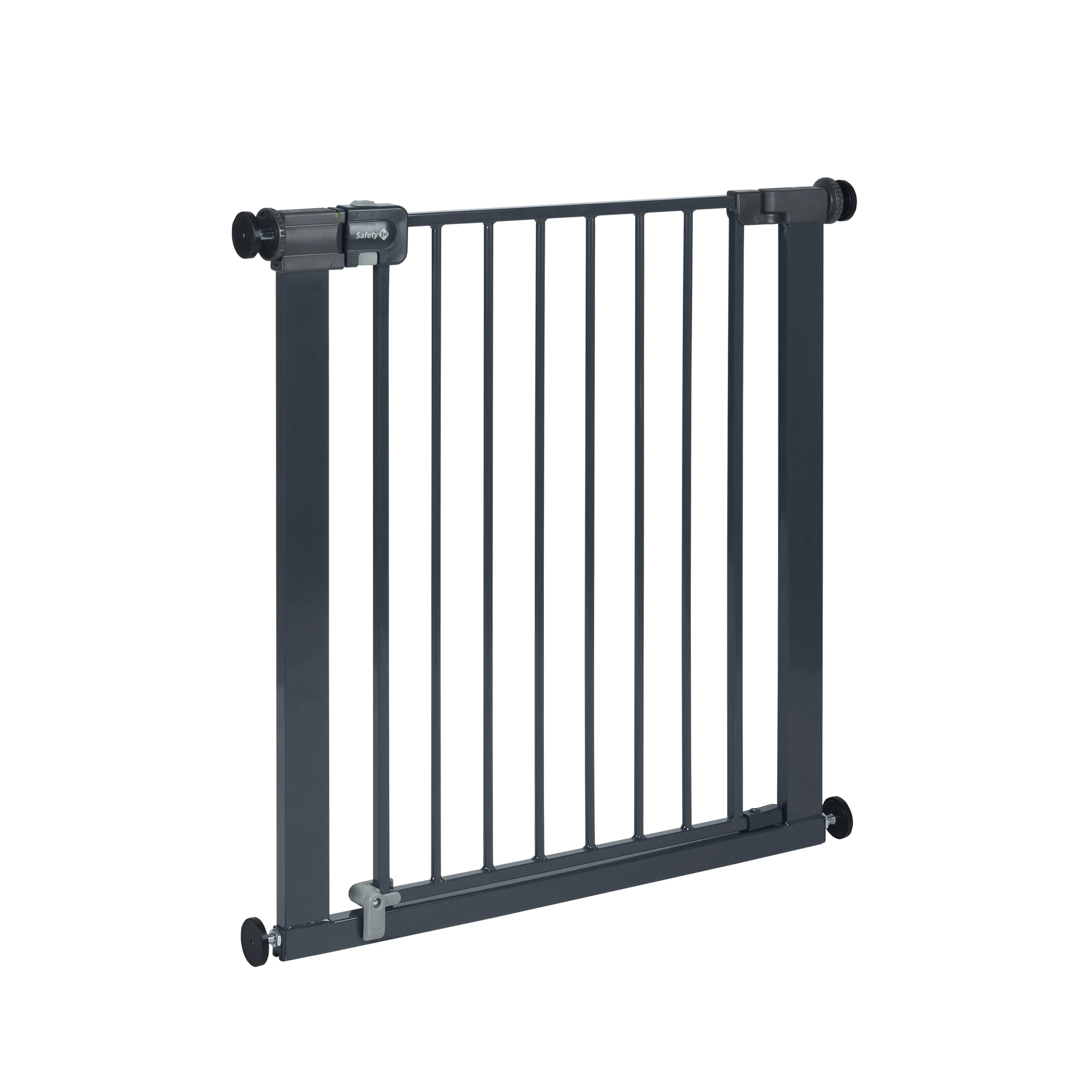 Safety 1st Easy Close Metal Gate, Baby Stair Gate Pressure Fit, 73-80cm (max. 108cm), Easy-Closing Baby Safety Gate, One-Hand Opening, No-Screw Installation (No Drilling), Double Lock System, Black