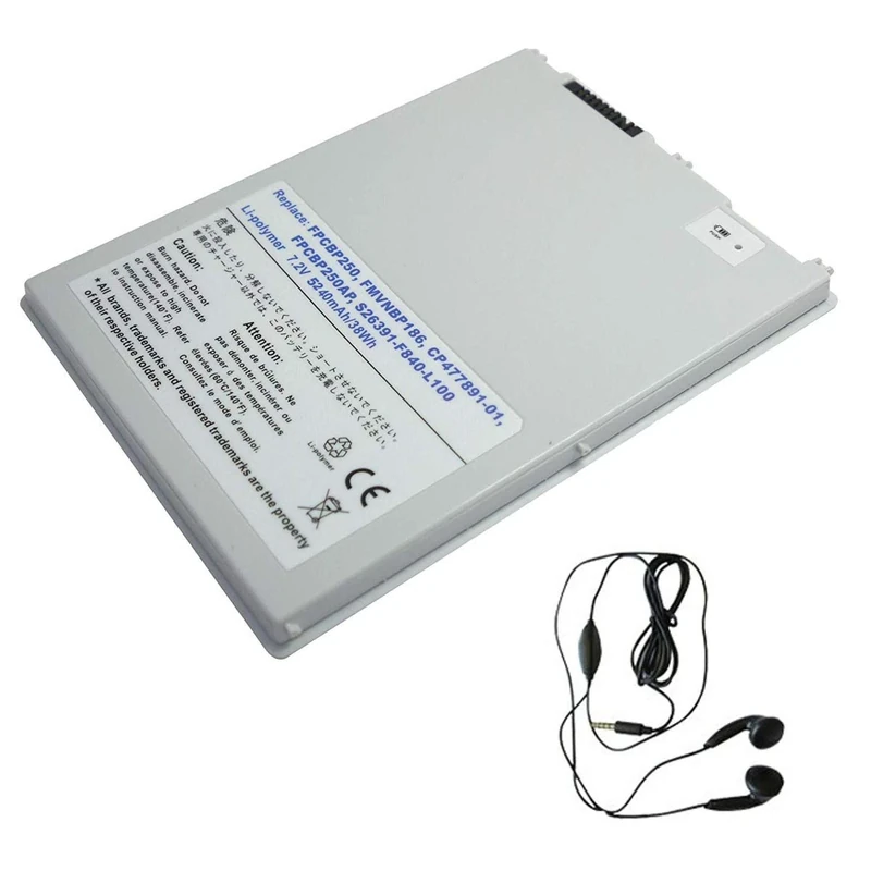 AMSB6|#Amsahr FMVNBP203-03 Replacement Battery for FUJITSU FMVNBP203, Fujitsu Q550, Q550/C, Q550LB, CP520130-00 - Includes Stereo Earphone ()