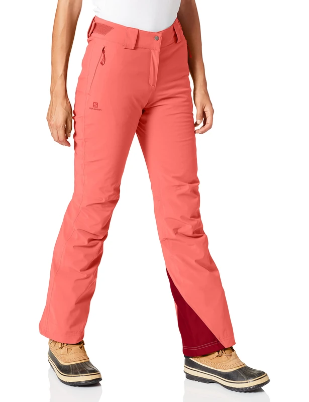 Salomon Women’S Ski Trousers, Icemania Pant W, Synthetic Blend, Pink (Calypso Coral), Size M/R, LC1211700